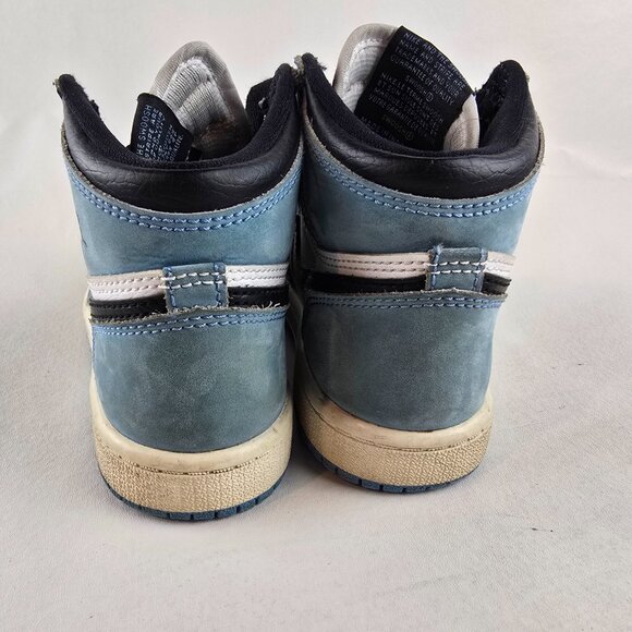 Nike Air Jordan 1 Retro High Shoes Kids 12C White Blue Black Sneaker University - Picture 6 of 12